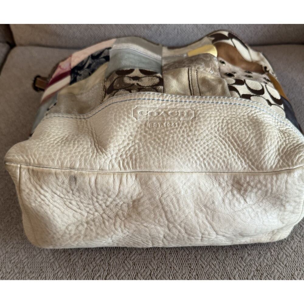 Coach Vintage Signature Patchwork Purse– Multicolor Neutral Tones - Picture 9 of 16